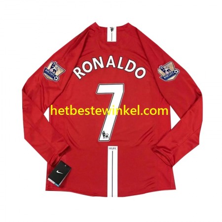 Manchester United Cristiano Ronaldo 7 2007 Voetbalshirts Retro Thuis - LS